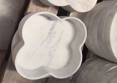 China Categoría alimenticia modificada para requisitos particulares bandeja de mármol superficial pulida de la forma de la comida proveedor