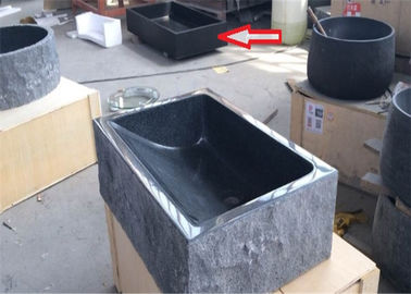 China Forma gris oscuro del rectángulo de la cuesta del granito del sésamo de piedra natural del fregadero G654 proveedor