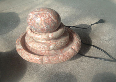 China Fuente de mármol roja de piedra decorativa de la bola de la sala de estar que ajardina pequeña proveedor
