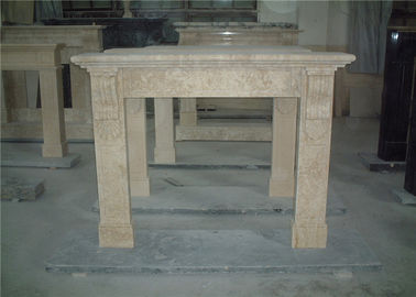 China Anillo de mármol beige de la chimenea del diseño simple para la chimenea de la chimenea de la casa proveedor