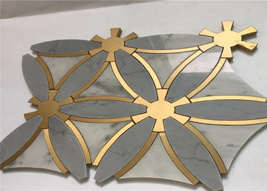 China Teja regular especial de la pared interior de la teja de mosaico del metal de la piedra del mármol del diseño proveedor