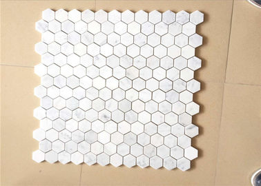 China Microprocesador de piedra afilado con piedra hexagonal 12&quot; de la piedra del mármol de la teja de mosaico” tamaño X12 proveedor